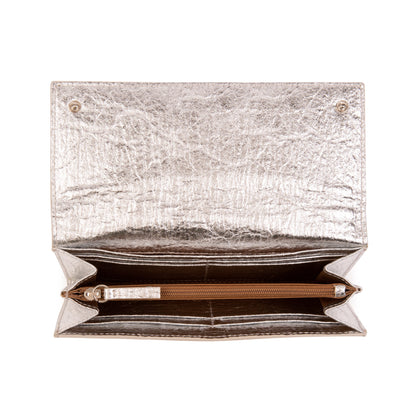 Silver Continental Wallet | The Cosette